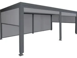 MCW Alu Pergola L41 mit 6x Seitenwand 3x6m