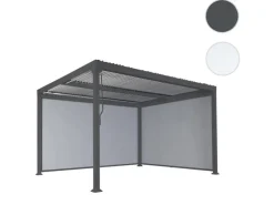MCW Insektenschutz^Alu Pergola L41 mit 2x Seitenwand Anthrazit 3x3,7m