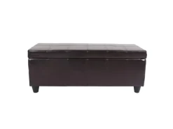 MCW Aufbewahrung^Aufbewahrungs-Truhe Kriens Leder/Kunstleder 112x45x45cm