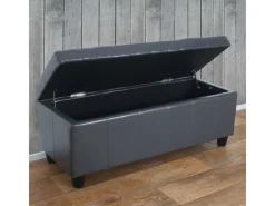 MCW Aufbewahrungs-Truhe Kriens Leder Und Kunstleder 112x45x45cm