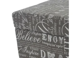 MCW Aufbewahrung^Aufbewahrungs-Truhe Kriens Stoff/Textil 45x114x45cm Schriftzug