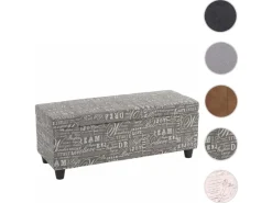 MCW Aufbewahrung^Aufbewahrungs-Truhe Kriens Stoff/Textil 45x114x45cm Schriftzug
