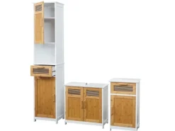 MCW Kommode^Badset A85 Hochschrank Waschbeckenunterschank Kommode