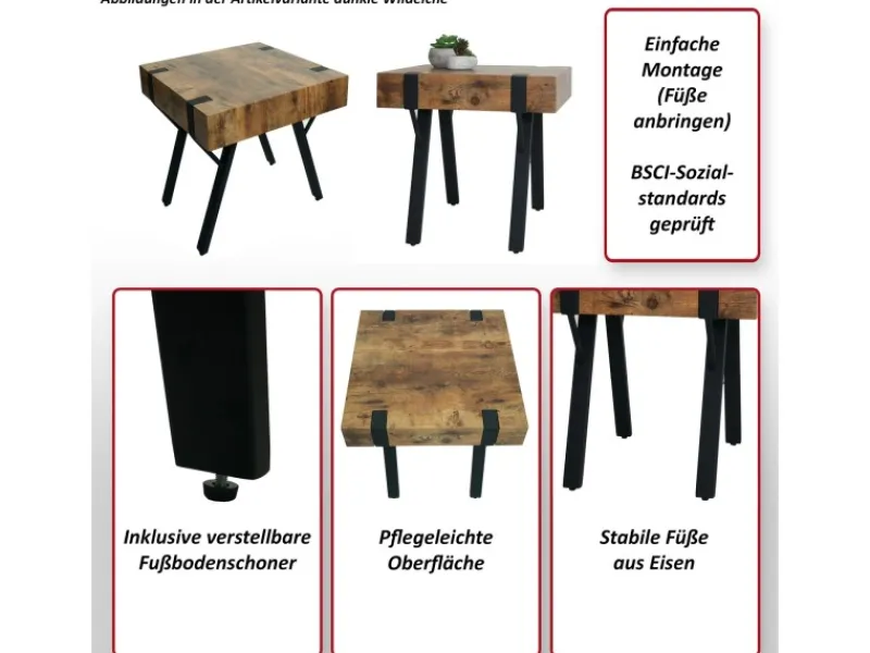 MCW Möbelserien^Beistelltisch L54 Dunkle