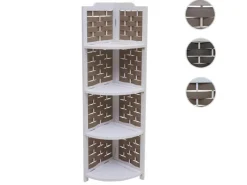 MCW Eckregale^Eckregal K85 Geflecht Braun