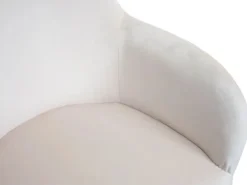 MCW Stühle^Esszimmerstuhl F18 6er-Set Samt Creme-Weiß Goldene Beine