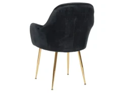 MCW Stühle^Esszimmerstuhl F18 6er-Set Samt Goldene Beine