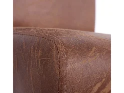 MCW Stühle^Esszimmerstuhl Littau Textil 4er-Set Textil Wildlederimitat Beine Struktur - Eiche