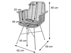 MCW Klarlacke^Esszimmerstuhl M29 6er-Set