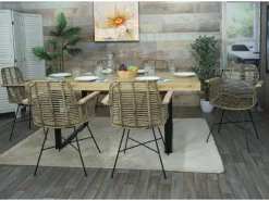 MCW Klarlacke^Esszimmerstuhl M29 6er-Set