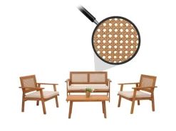 MCW Kissenbezüge^Garten-Garnitur MVG-N46 4-teilig Kissen Creme