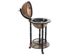 MCW Flaschenregale^Globusbar D83 Rollbar Schwarz