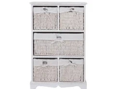 MCW Kommode Derby 5 Schubladen Shabby-Look Weiß