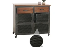 MCW Kommode N28 Schwarz Braun