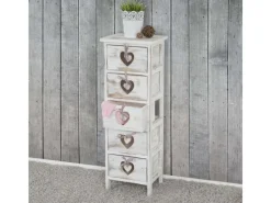 MCW Kommode^Kommode Sues 5 Schubladen Weiß