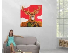 MCW Ölgemälde Hirsch Handgemalt