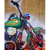 MCW Wanddekoration^Ölgemälde Motorrad Handgemalt