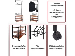 MCW Garderoben^Metall-Garderobe Victoria