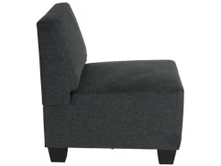 MCW Sofas^Modular 3-Sitzer Sofa Couch Moncalieri -Grau ohne Armlehnen