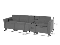 MCW Sofas^Modular 4-Sitzer Sofa Couch Moncalieri