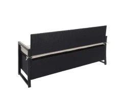 MCW Poly-Rattan 3er Sitzbank F39 Kissen Creme