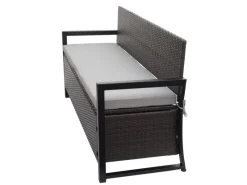 MCW Sitzbänke^Poly-Rattan 3er Sitzbank F39 Kissen