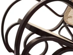 MCW Sessel^Schaukelstuhl Gallarate Rattan Walnuss-Optik