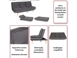 MCW Schlafsofa M79 Stoff/Textil Creme