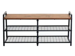 MCW Sitzbänke^Schuhregal A27 40x107x38cm Wildeiche-Optik