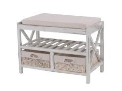 MCW Regal Weiß|Sitzbänke^Schuhregal C48 Sitzbank