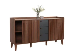 MCW Sideboard M48 -Optik Schubladen Dunkelgrau