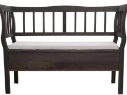 MCW Sitzbänke^Sitzbank H207 Staufach Shabby-Look Grau-Braun Shabby