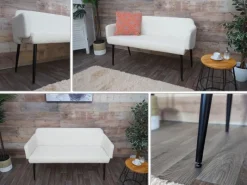 MCW Sitzbänke|Garderoben^Sitzbank L13 Creme-Weiß