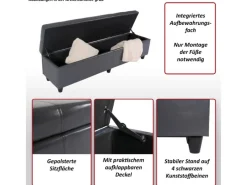 MCW Sitzbank mit Aufbewahrung Arezzo XXL