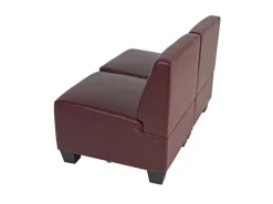 MCW 2-Sitzer Moncalieri Rot-Braun ohne Armlehnen