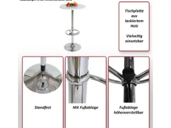 MCW Tische^Stehtisch Bilbao Fußablage