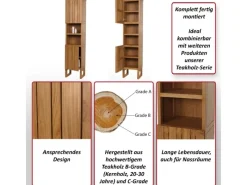 MCW Weitere Regale|Möbelserien^Teak-Hochschrank M72 2 Türen 6 Fächer