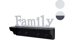 MCW Garderoben^Wandgarderobe D41 Family Schwarz/weiß