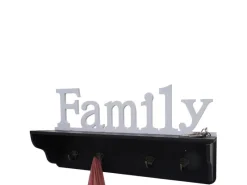 MCW Garderoben^Wandgarderobe D41 Family Schwarz/weiß