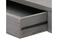 MCW Regale Massivholz|Schweberegale^Wandregal H37 Schublade 8x80x25cm Shabby