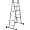 Leitern|Klapptritte^Mehrzweckleiter vierteilig 4 x 3 Sprossen Arbeitshöhe 4,5 m mit Arbeitsplattform