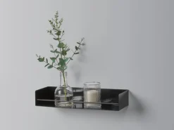 Wandregale|Metallregale^Metall-Regal Kenn 7 cm x 40 cm x 12 cm Schwarz matt