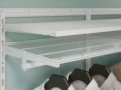 Wandregale|Kellerregale^Metall-Wandschiene 1-reihig 100 cm Weiß