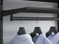 Wandregale^Metall-Wandschiene 1-reihig 100 cm Schwarz