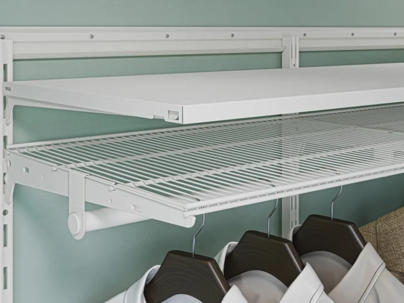 Metall-Wandschiene 2-reihig 100 cm Weiß