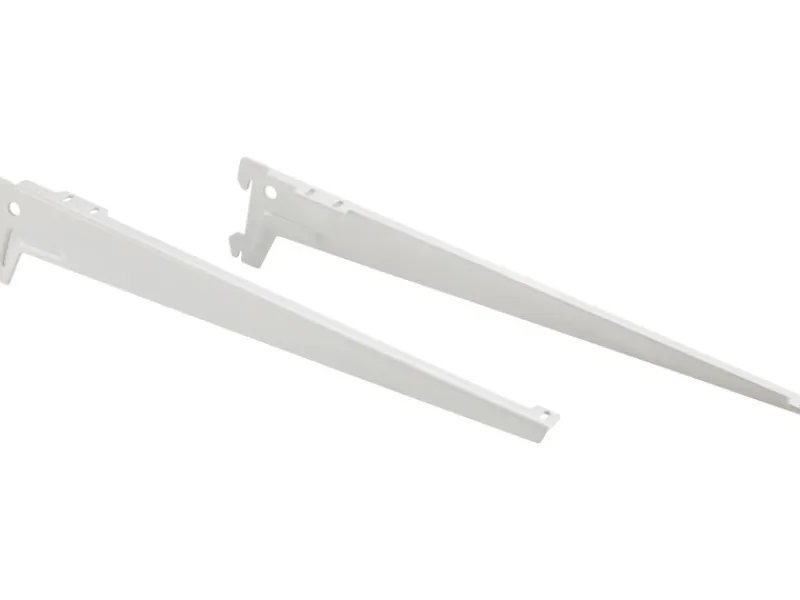 Wandregale|Holzregale^Metall-Winkelträger-Set 1-reihig 38 cm Weiß