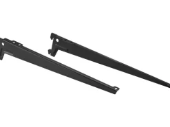 Wandregale|Regale Schwarz^Metall-Winkelträger-Set 1-reihig 38 cm Schwarz