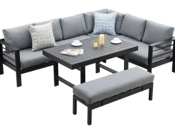 MeXo Aluminium Lounge-Set mit Esstisch für 8 Personen