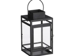 Mica Decorations Laterne Storm L 13,5 cm x B 13 cm x H 23 cm Schwarz