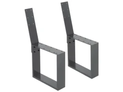 ML-Design Sitzbänke^2 Stück Bankbeine aus Stahl Massiv 40x78,5cm mit Rückenlehne